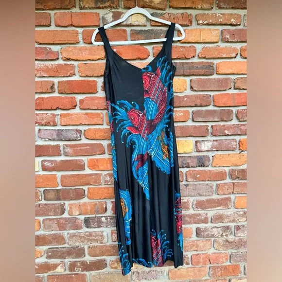 Betsey Johnson Koi Fish Tattoo Franky for Betsey Vintage Bodycon Slip Dress S - Picture 7 of 16